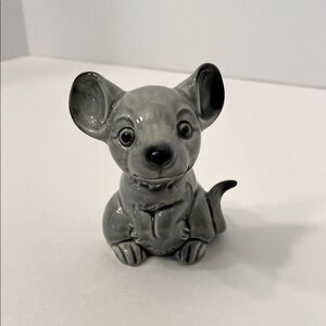 Vintage Goebel Porcelain Gray Sitting Mouse Figurine #35794 West Germany 1980’s